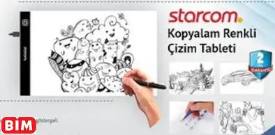 STARCOM KOPYALAM RENKLİ ÇİZİM TABLETİ